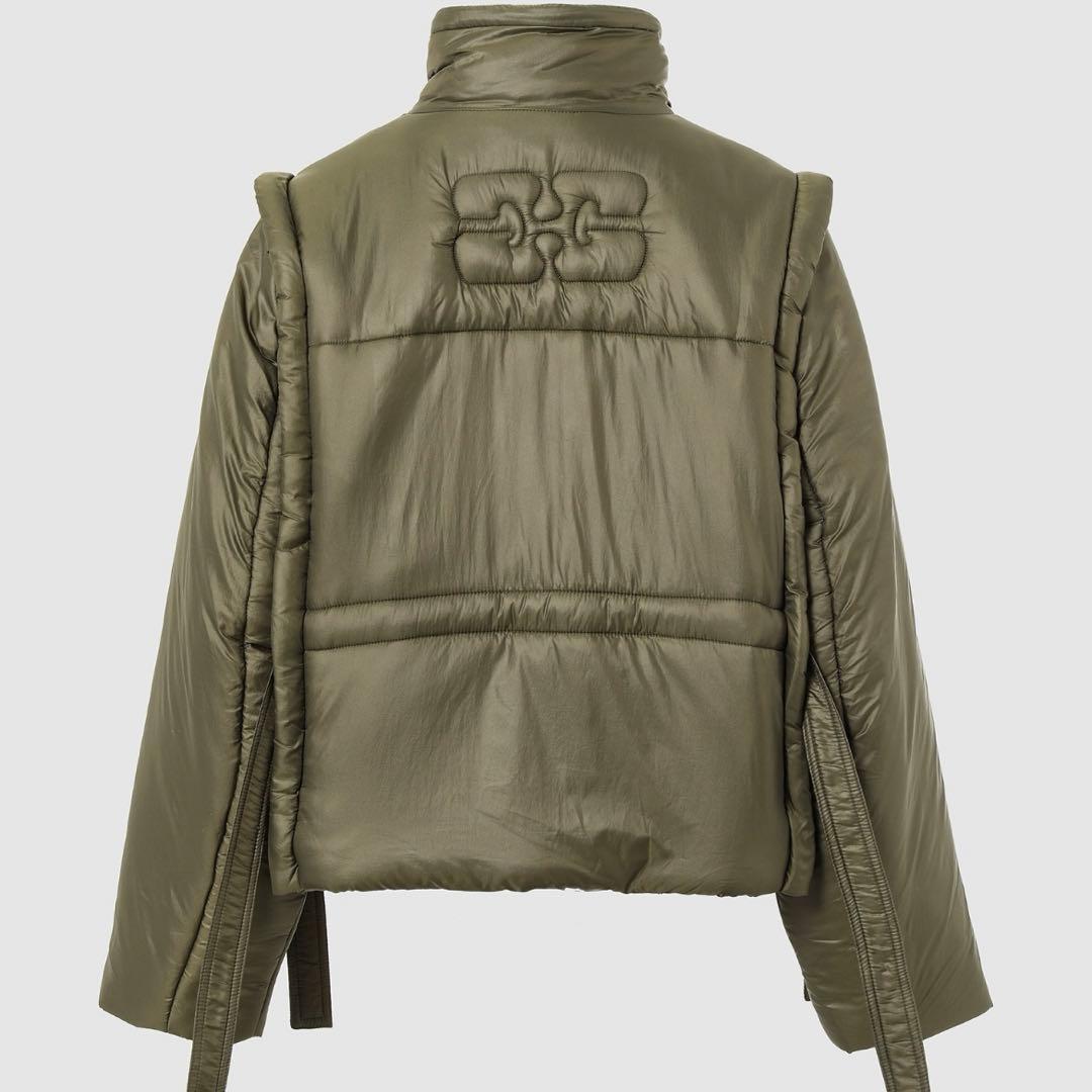 【GANNI】Shiny Quilt Vest Jacket