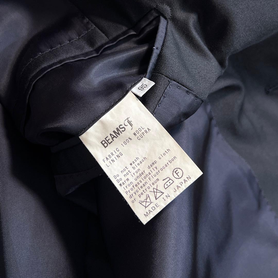 【美品】ビームスF ネイビースーツセットアップ 95