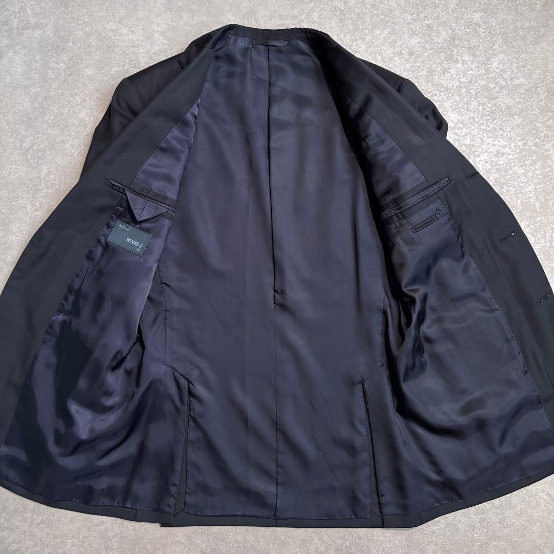 【美品】ビームスF ネイビースーツセットアップ 95