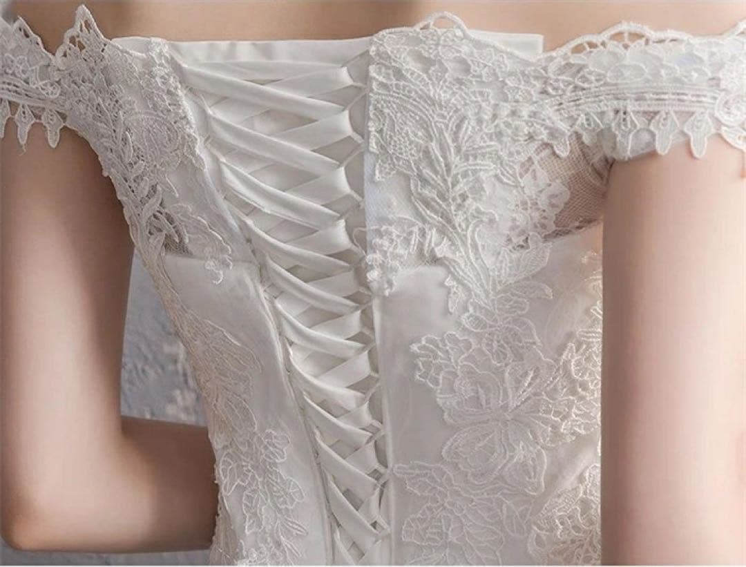 試着のみ|オフショル マーメイド ウェディングドレス 前撮り/フォトウェディング