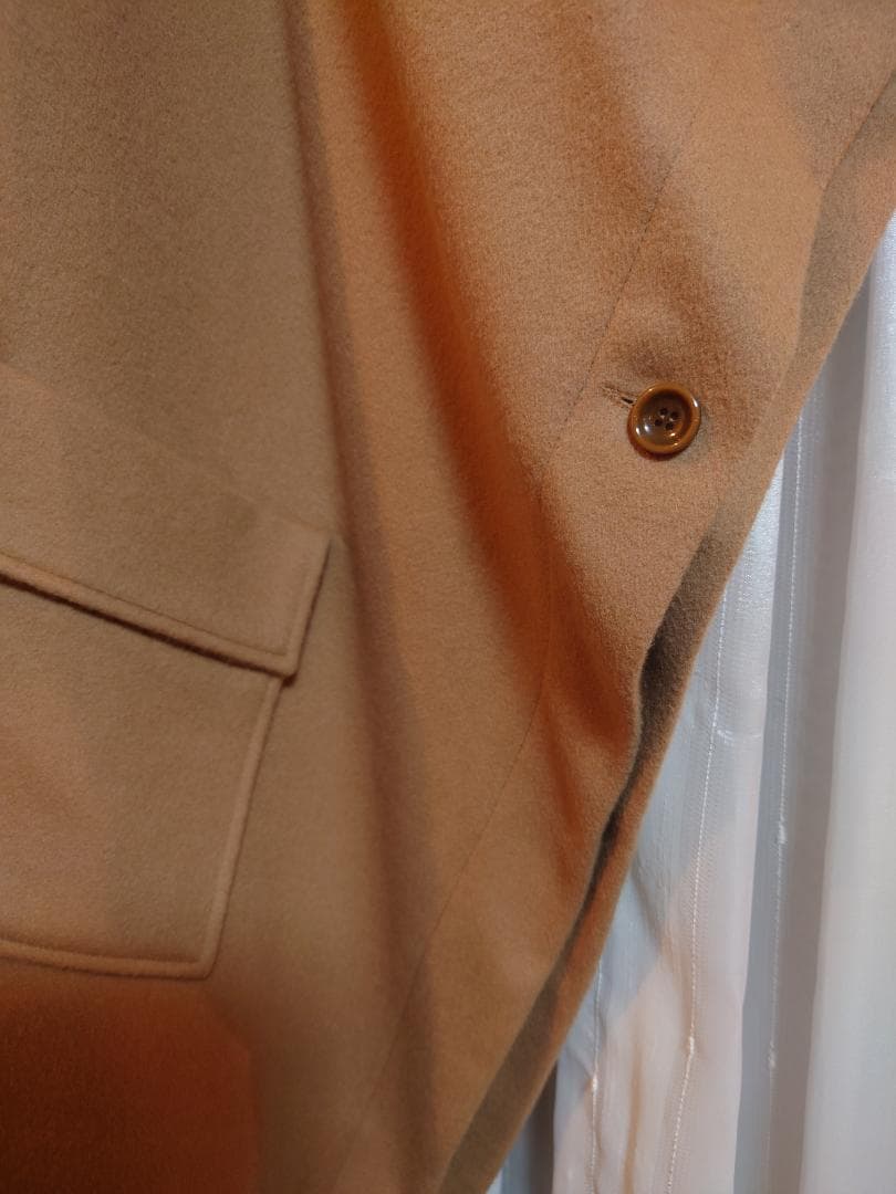 新品同様☆日本製ウール９0%☆キャメルケープポンチョ