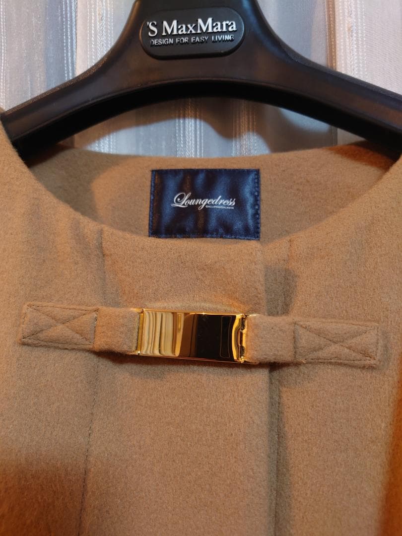 新品同様☆日本製ウール９0%☆キャメルケープポンチョ