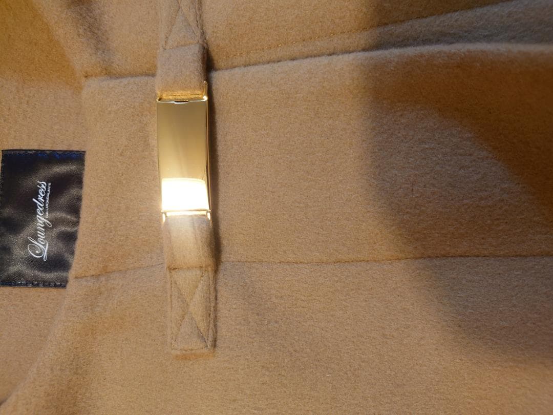 新品同様☆日本製ウール９0%☆キャメルケープポンチョ