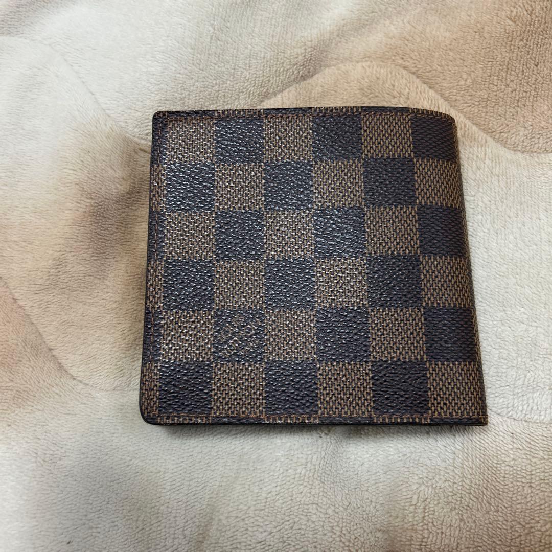 ルイ・ヴィトン ダミエ 二つ折り財布 ブラウン 使用感少なめ 状態良好 正規品