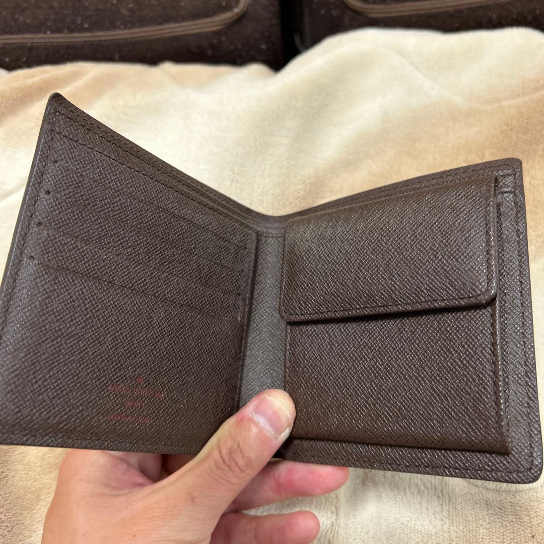 ルイ・ヴィトン ダミエ 二つ折り財布 ブラウン 使用感少なめ 状態良好 正規品
