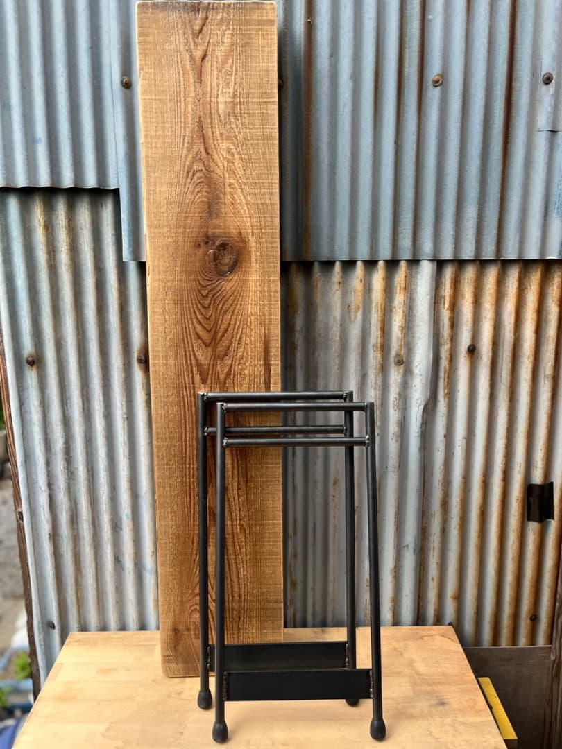 ▼最終▼ ベンチ ラック 玄関 花台 アイアン 古材 観葉植物 腰掛 95cm