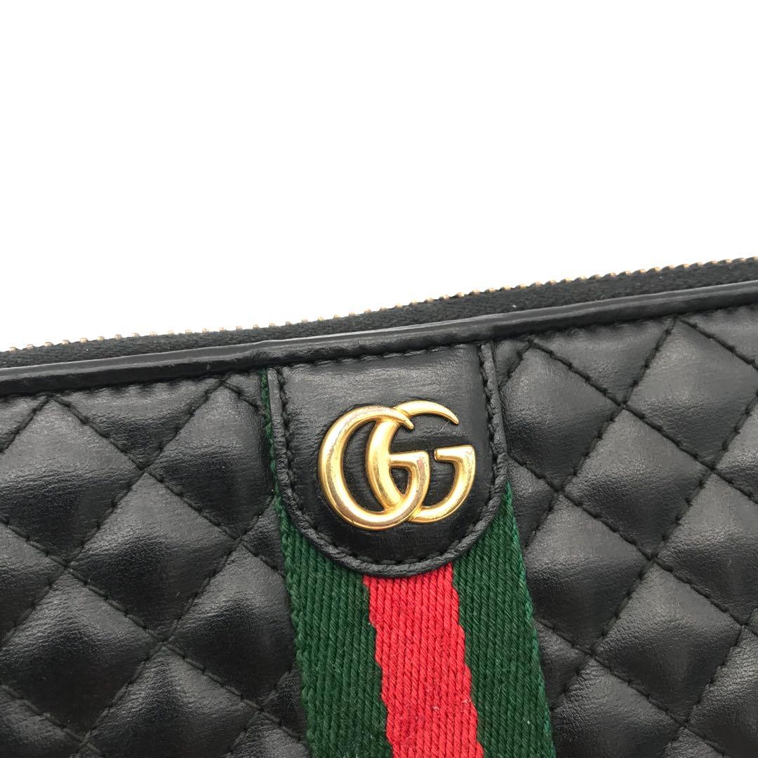 正規品　新品同様　グッチ財布　グッチggマーモント グッチ花柄　キルティング