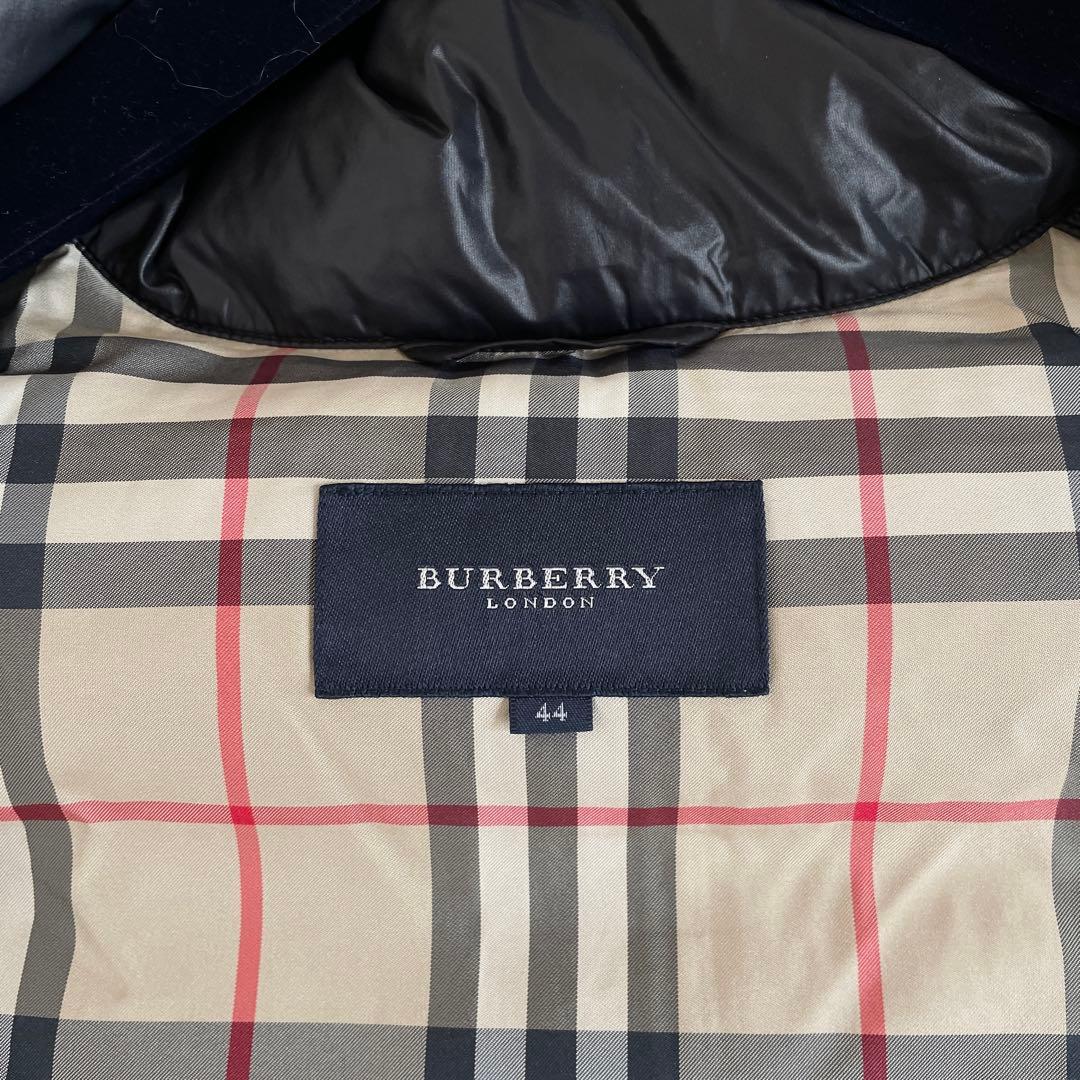 美品　バーバリーロンドン　サイズ2XL　ダウンベスト　2way　チェック　黒