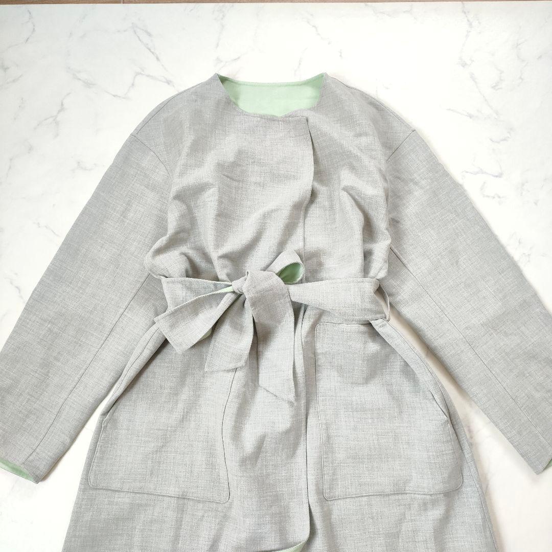 美品　プラステ　リバーシブルスプリングコート　L