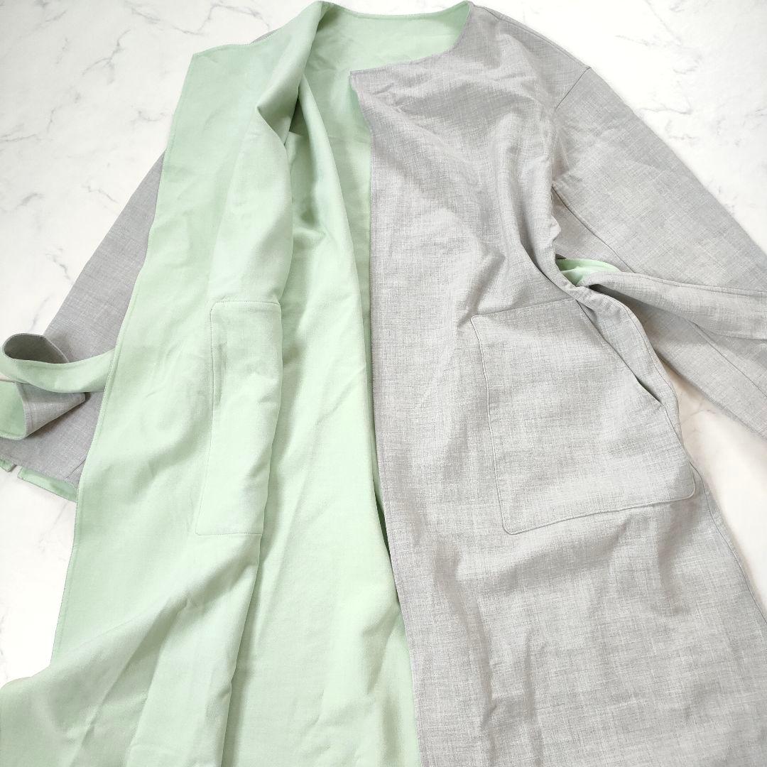 美品　プラステ　リバーシブルスプリングコート　L