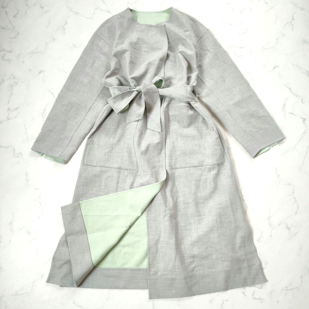 美品　プラステ　リバーシブルスプリングコート　L