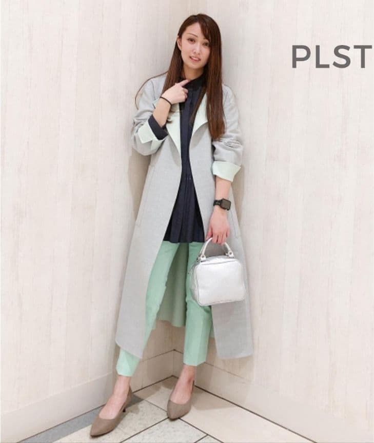 美品　プラステ　リバーシブルスプリングコート　L