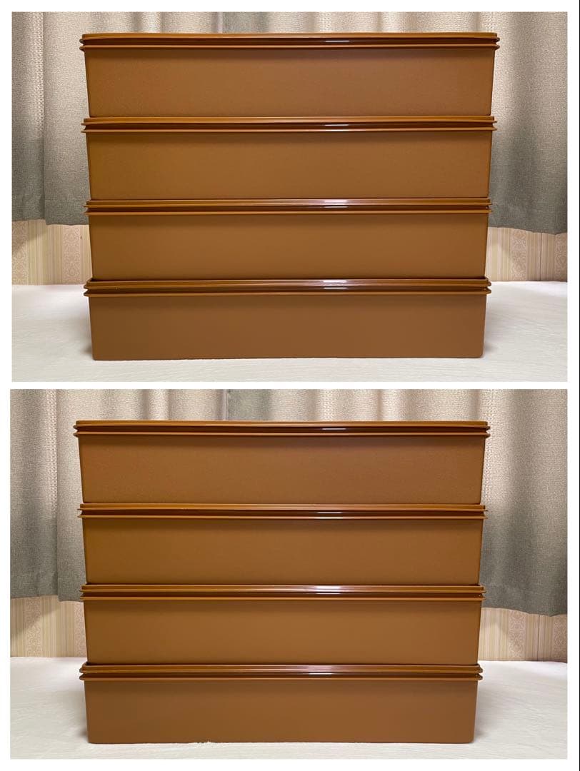 美品/4個セット/タッパーウェア/ロングスーパーケース/衣装ケース/収納①