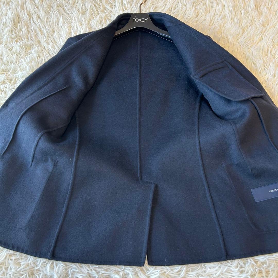 美品　トゥモローランド　カシミヤダブルフェイスメルトン　テーラードジャケット　S