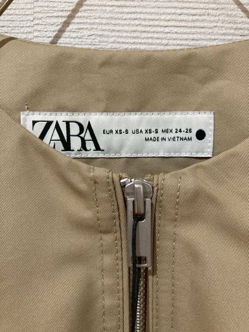 新品　未使用　ZARA コットン　オーバーサイズ　ボリューム　ベスト　アウター