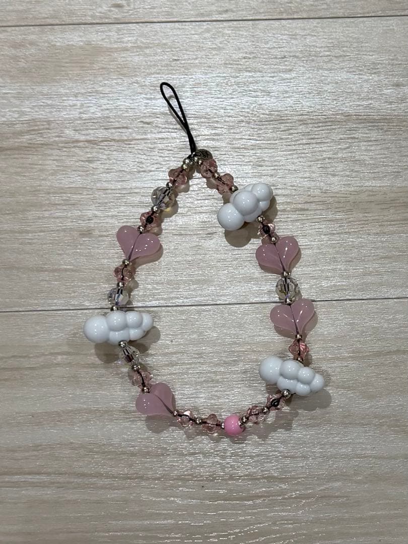 stringting ストリングシング ストラップ ハート 雲 ピンク チャーム