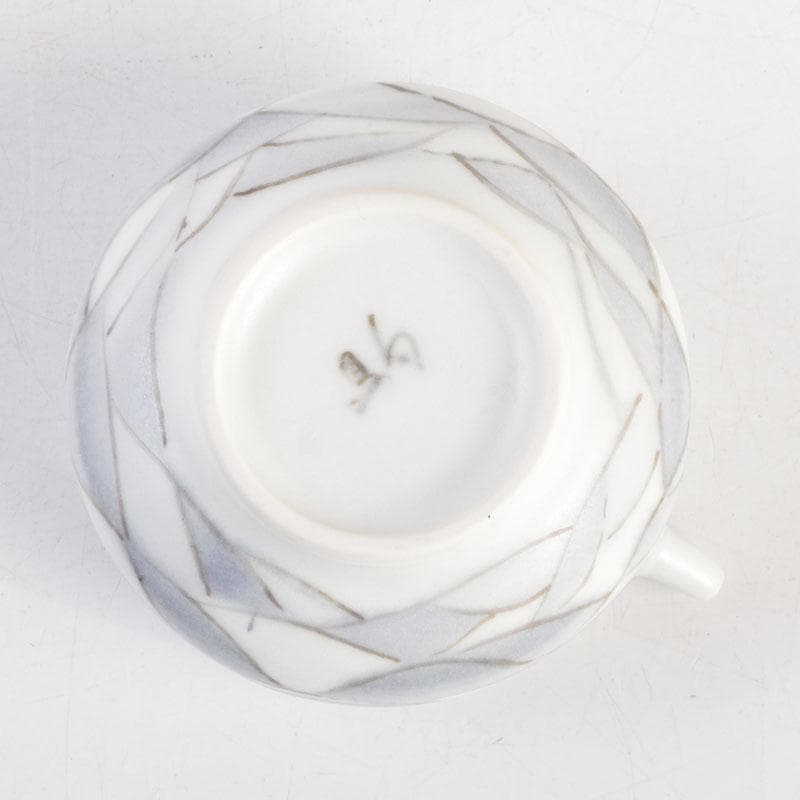 陶芸家　黒部駒子作　染付　金魚　水滴　書道具　共箱　V　8848