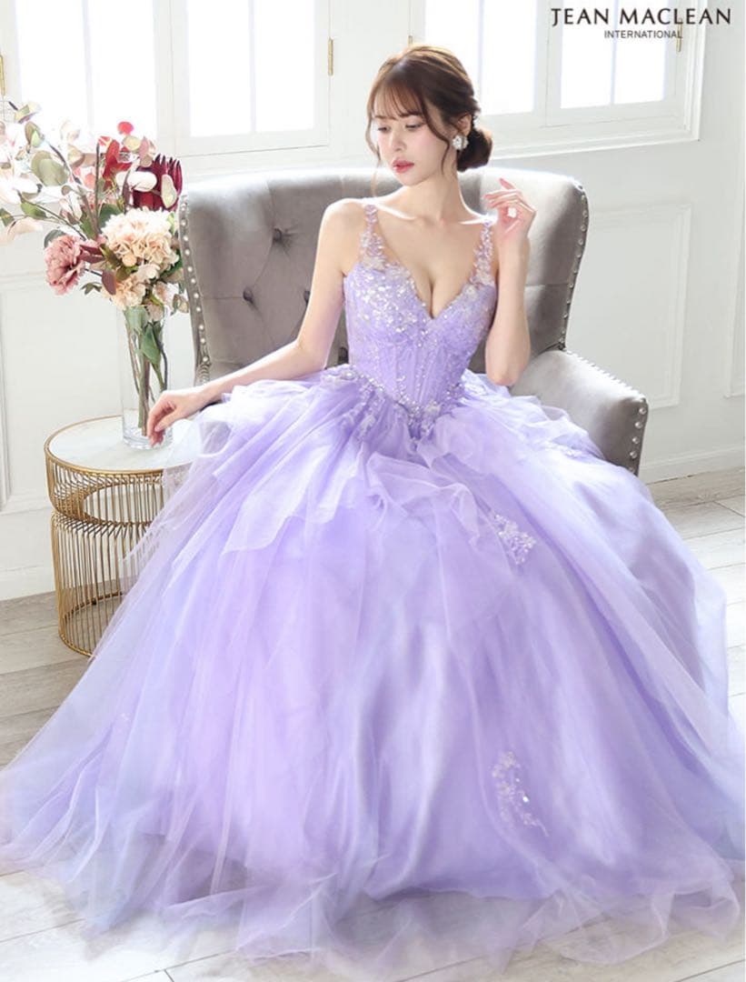 お*ち様 JEAN MACLEANジャンマクレーンフラワー刺繍フレアプリンセスロ