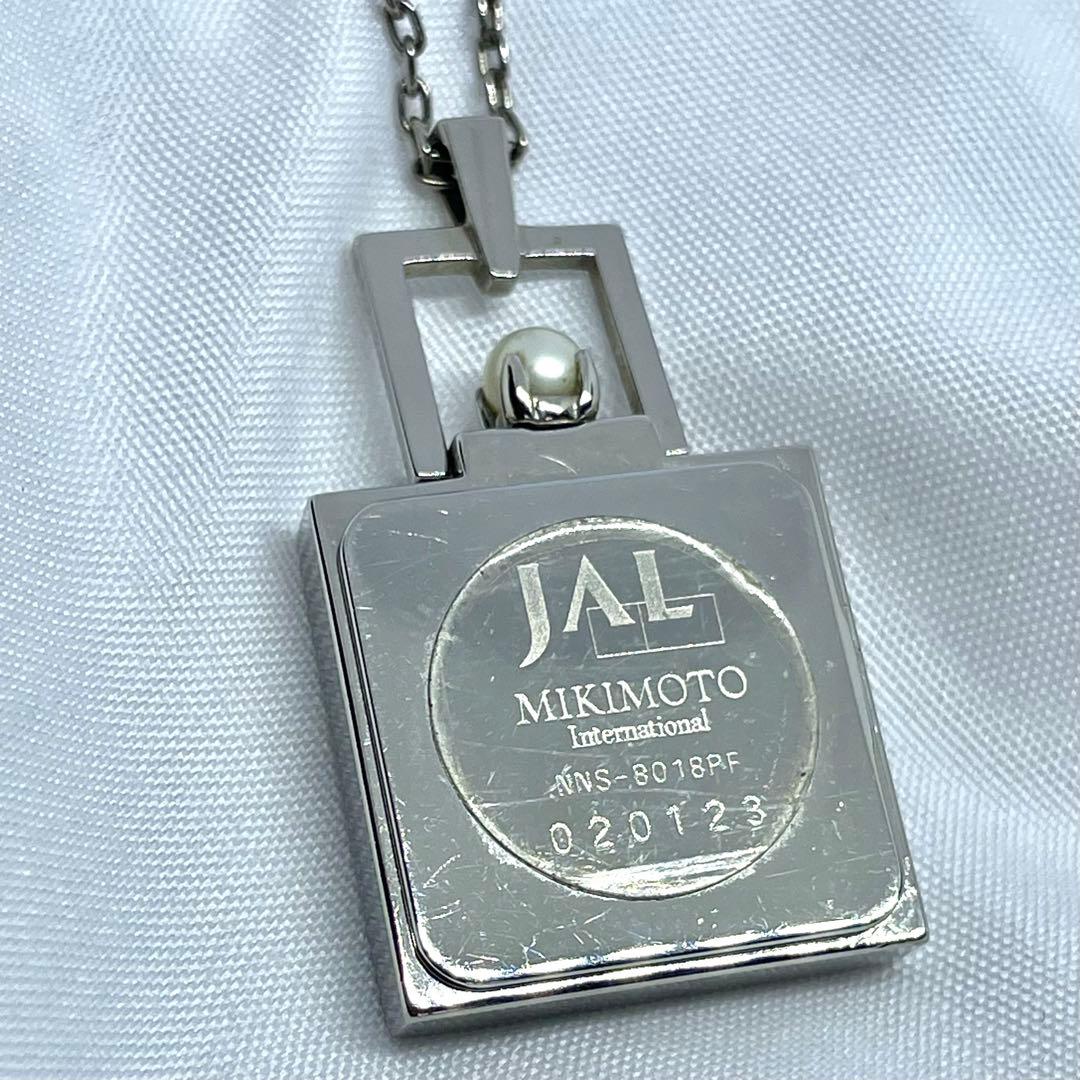 6 MIKIMOTO ミキモト ペンダントウォッチ JAL パール 稼働 美品
