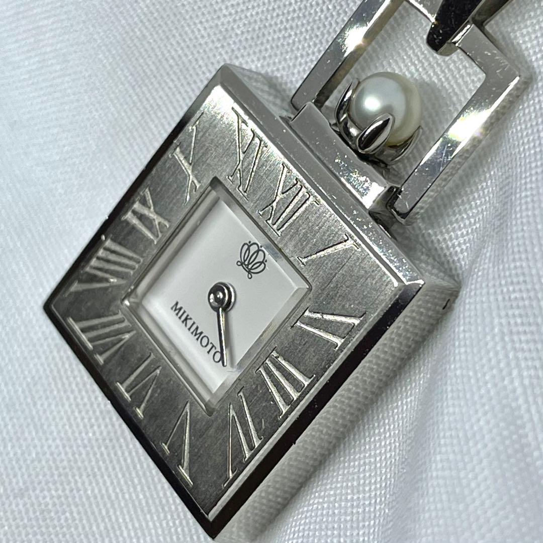 6 MIKIMOTO ミキモト ペンダントウォッチ JAL パール 稼働 美品