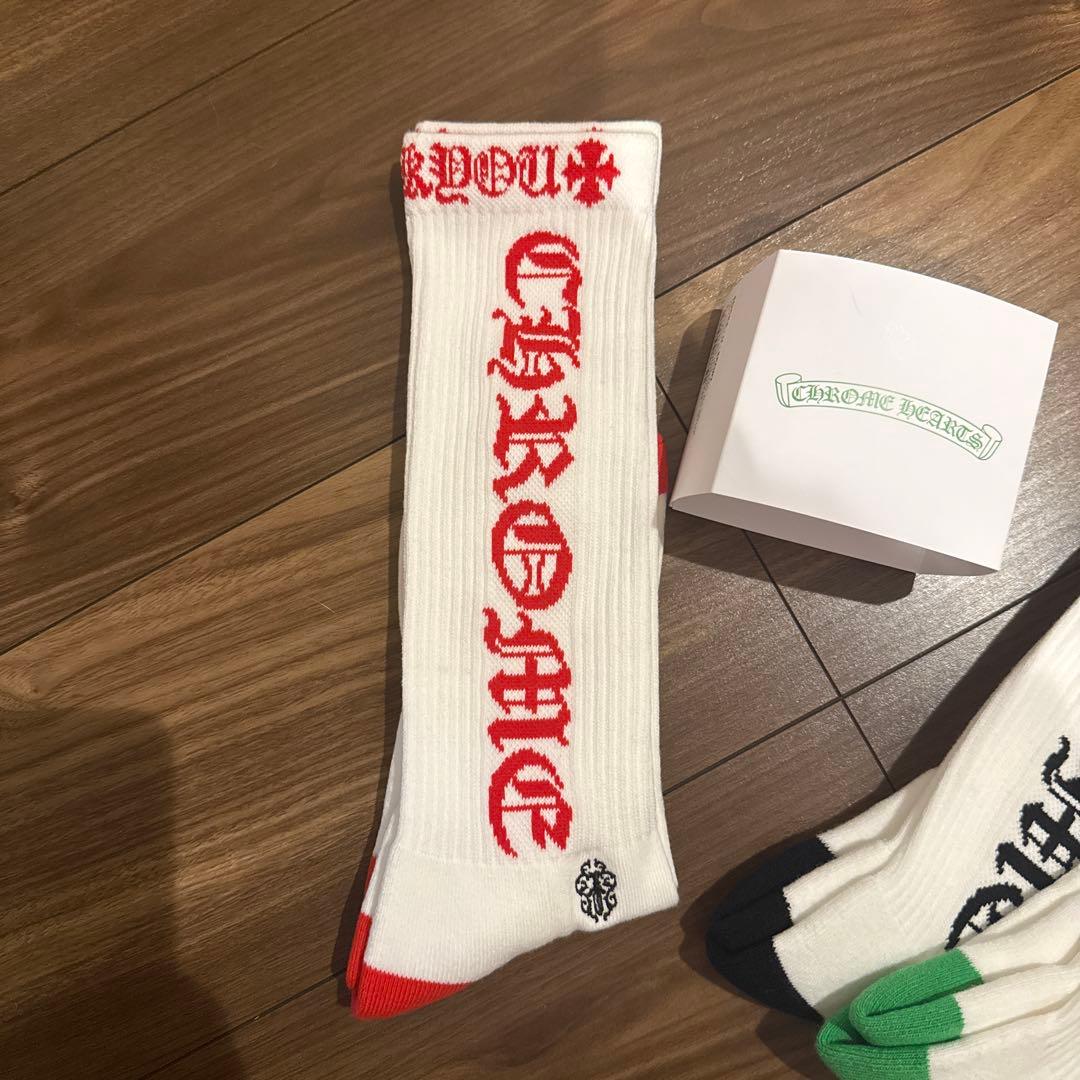 【新品未使用】【赤のみ】クロムハーツ　靴下