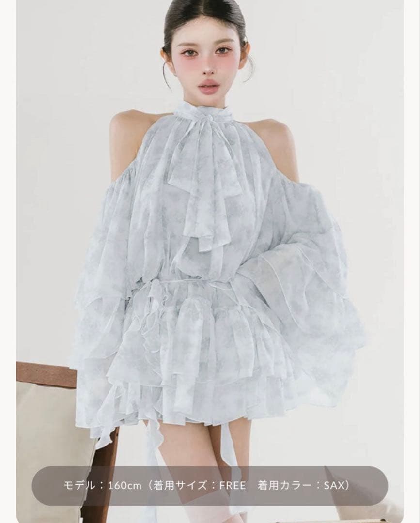 Darich トワルドジュイシフォンフリルミニワンピース