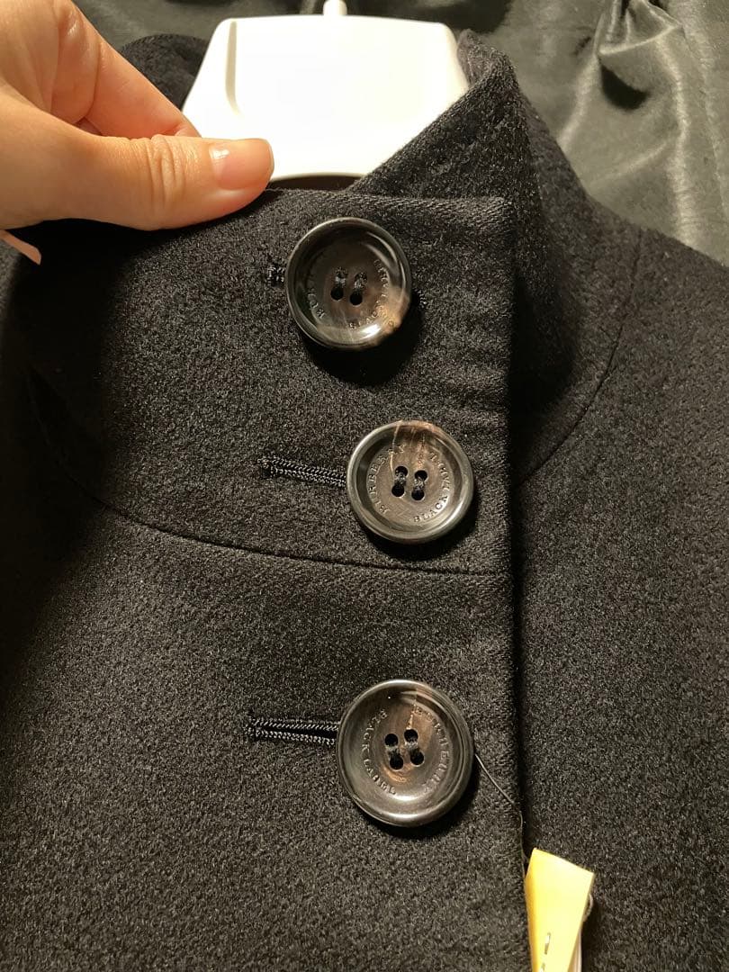 【バーバリー ブラックレーベル】コート ブラック カシミヤ　お値下げしました♪