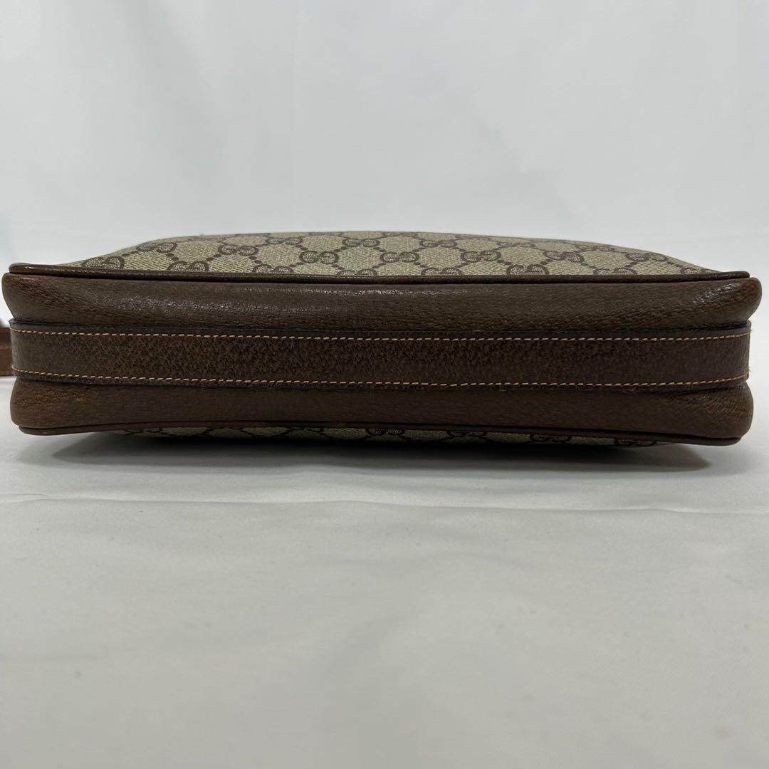 【極美品】グッチ GGスプリーム ショルダーバッグ レザー 本革 斜め掛け 茶