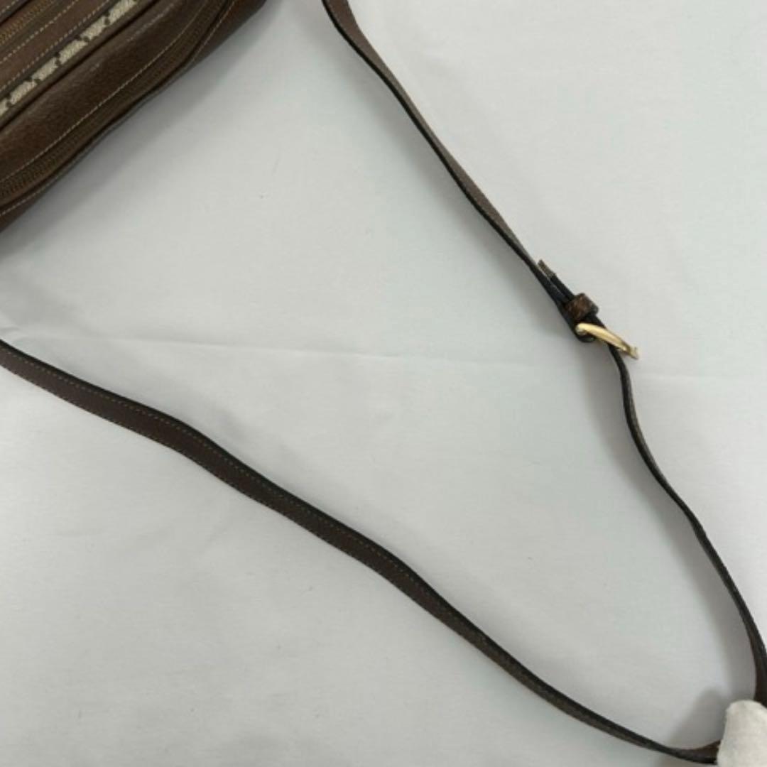 【極美品】グッチ GGスプリーム ショルダーバッグ レザー 本革 斜め掛け 茶