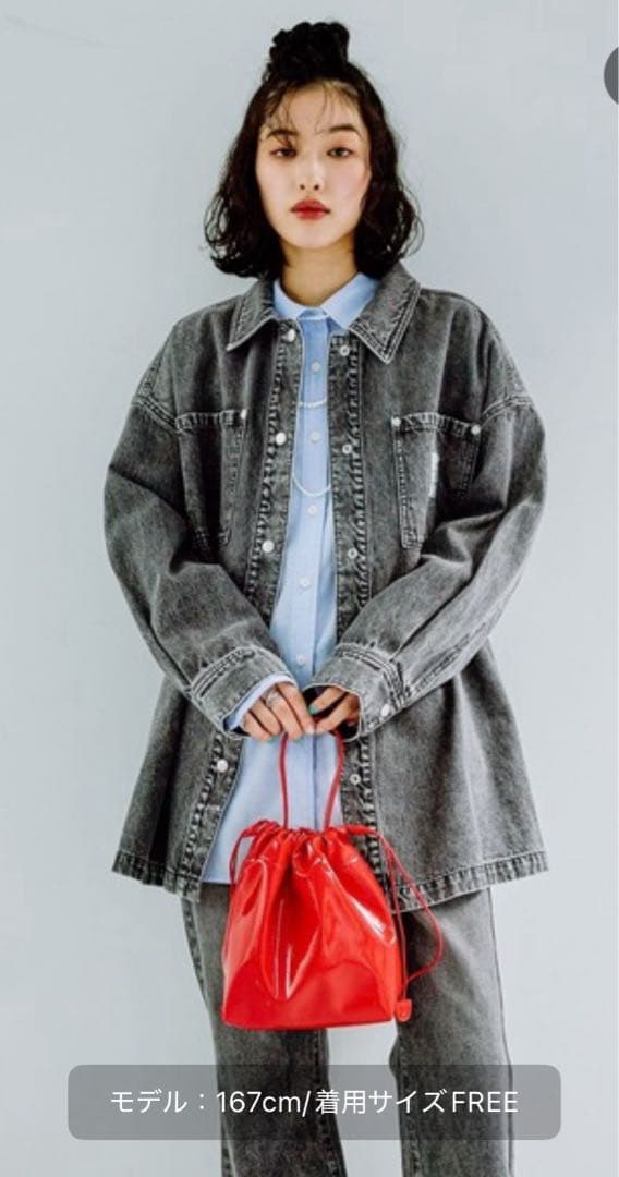 レプシム　新品タグ付グレー オーバーサイズ デニムジャケット　美品デニムパンツ