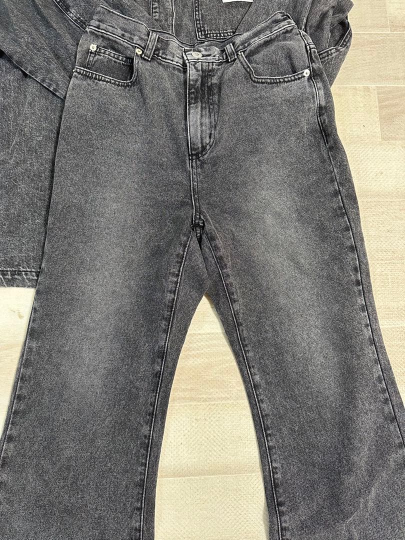 レプシム　新品タグ付グレー オーバーサイズ デニムジャケット　美品デニムパンツ