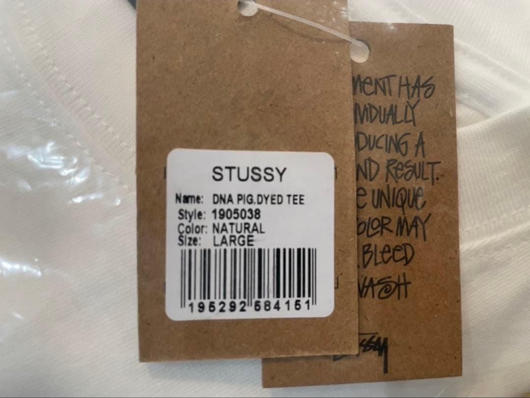 ❗️期間限定SALE❗️STUSSY DNA PIG.DYED.TEE ナチュラルL