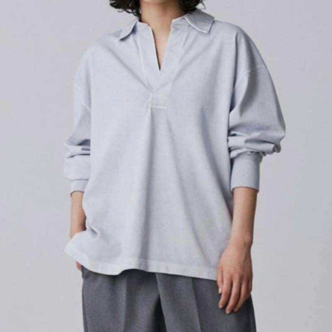 Ylève スキッパープルオーバー イレーヴ ブルー