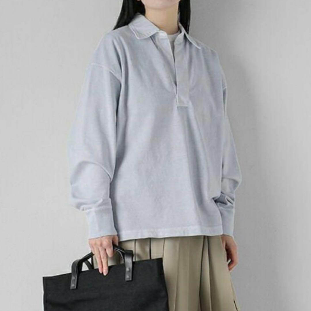 Ylève スキッパープルオーバー イレーヴ ブルー