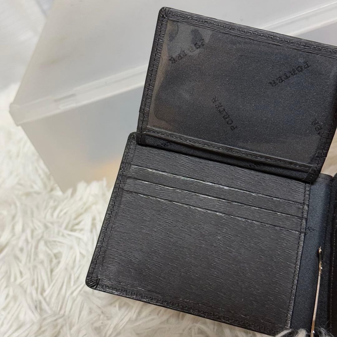 ⭐️未使用級⭐️　PORTER CURRENT　マネークリップ　ブラック　レザー