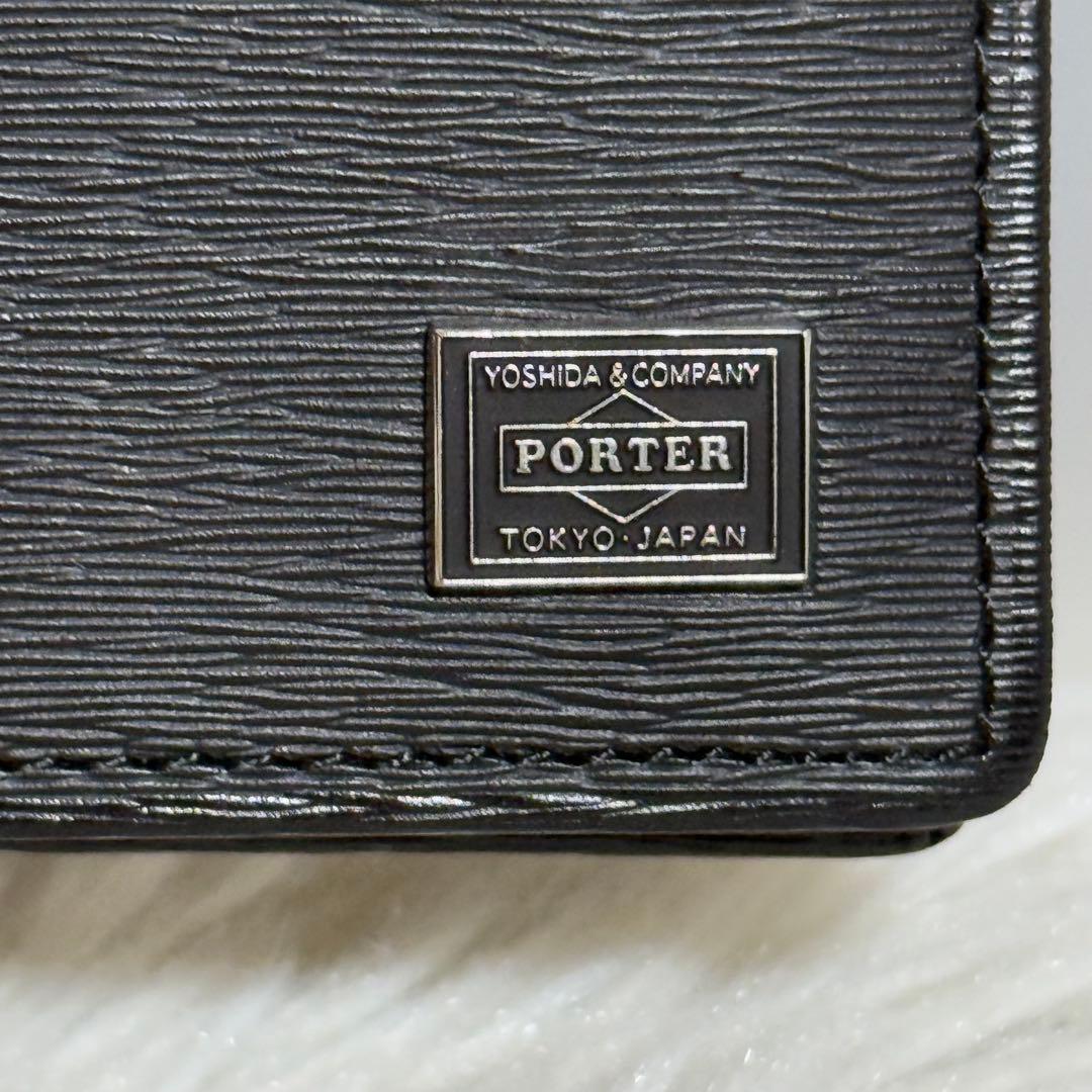 ⭐️未使用級⭐️　PORTER CURRENT　マネークリップ　ブラック　レザー