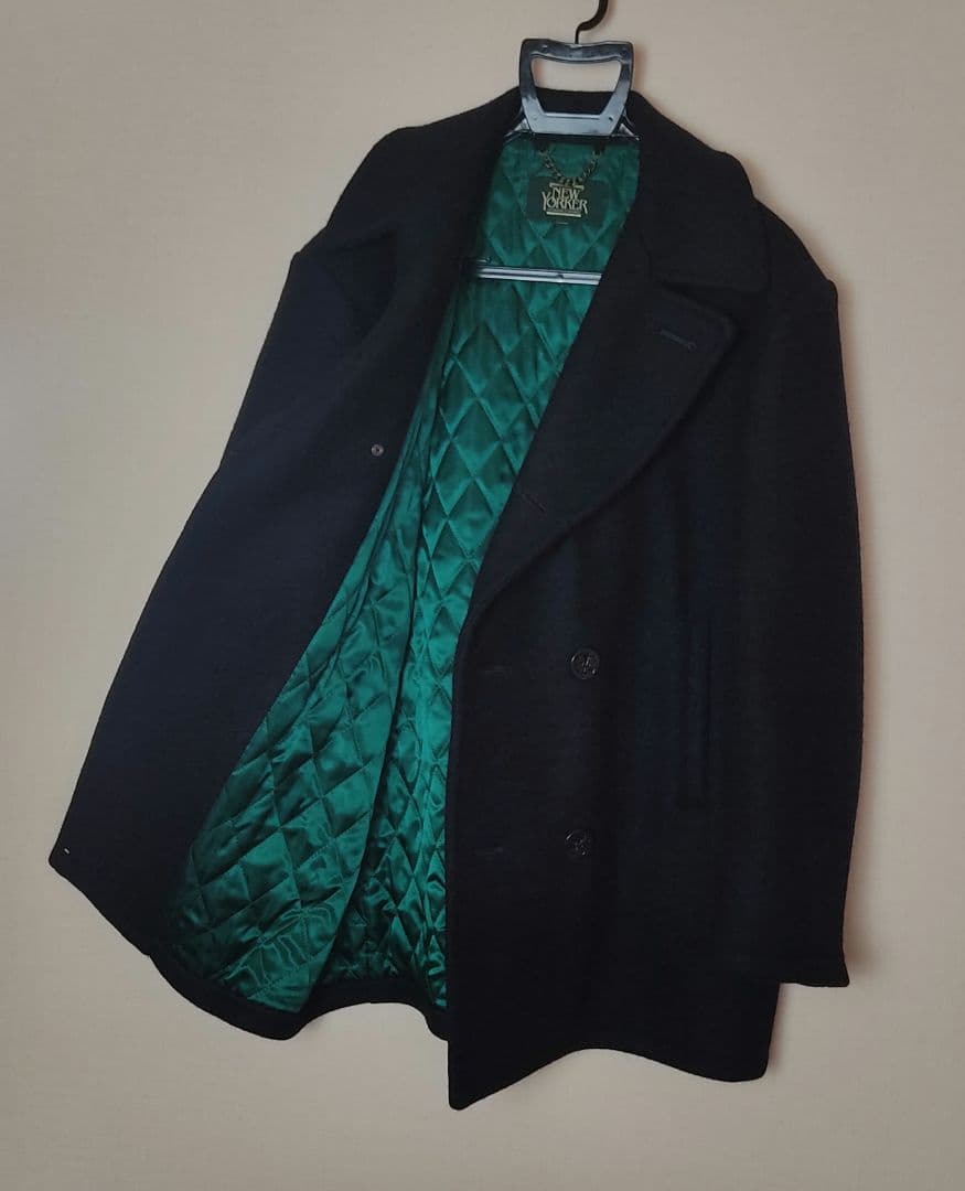 【美品】NEW YORKER メンズPコート Lサイズ ネイビー色(used品)