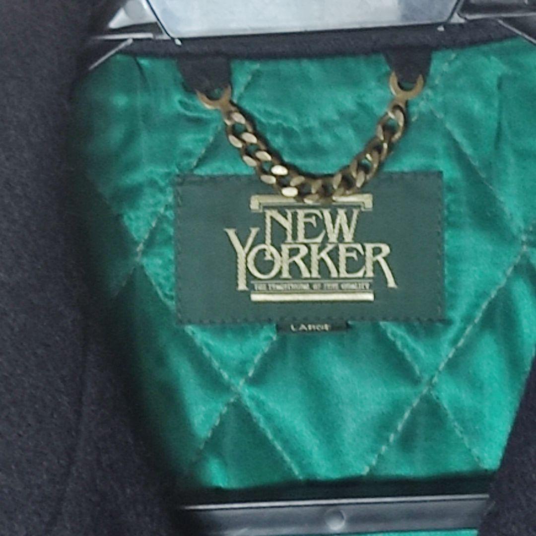 【美品】NEW YORKER メンズPコート Lサイズ ネイビー色(used品)
