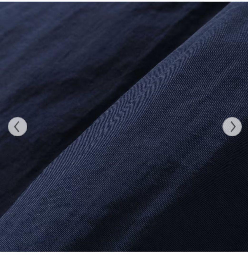 新品　ベベ　ネイビー 150ヴィンテージタフタ裏ファー裾フリルフードブルゾン