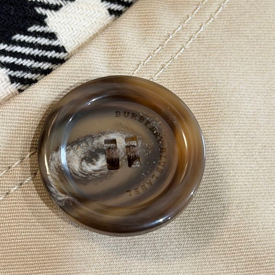 バーバリーブルーレーベル　トレンチコート　ライナー付　ノバチェック　ベージュ　L