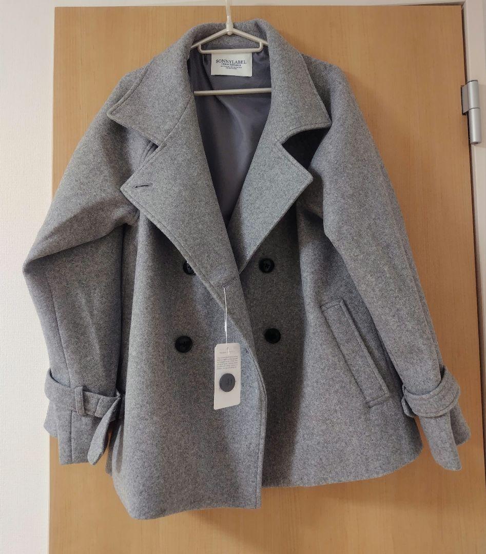 アーバンリサーチサニーレーベル　メルトンジャージスタンドカラートレンチコート