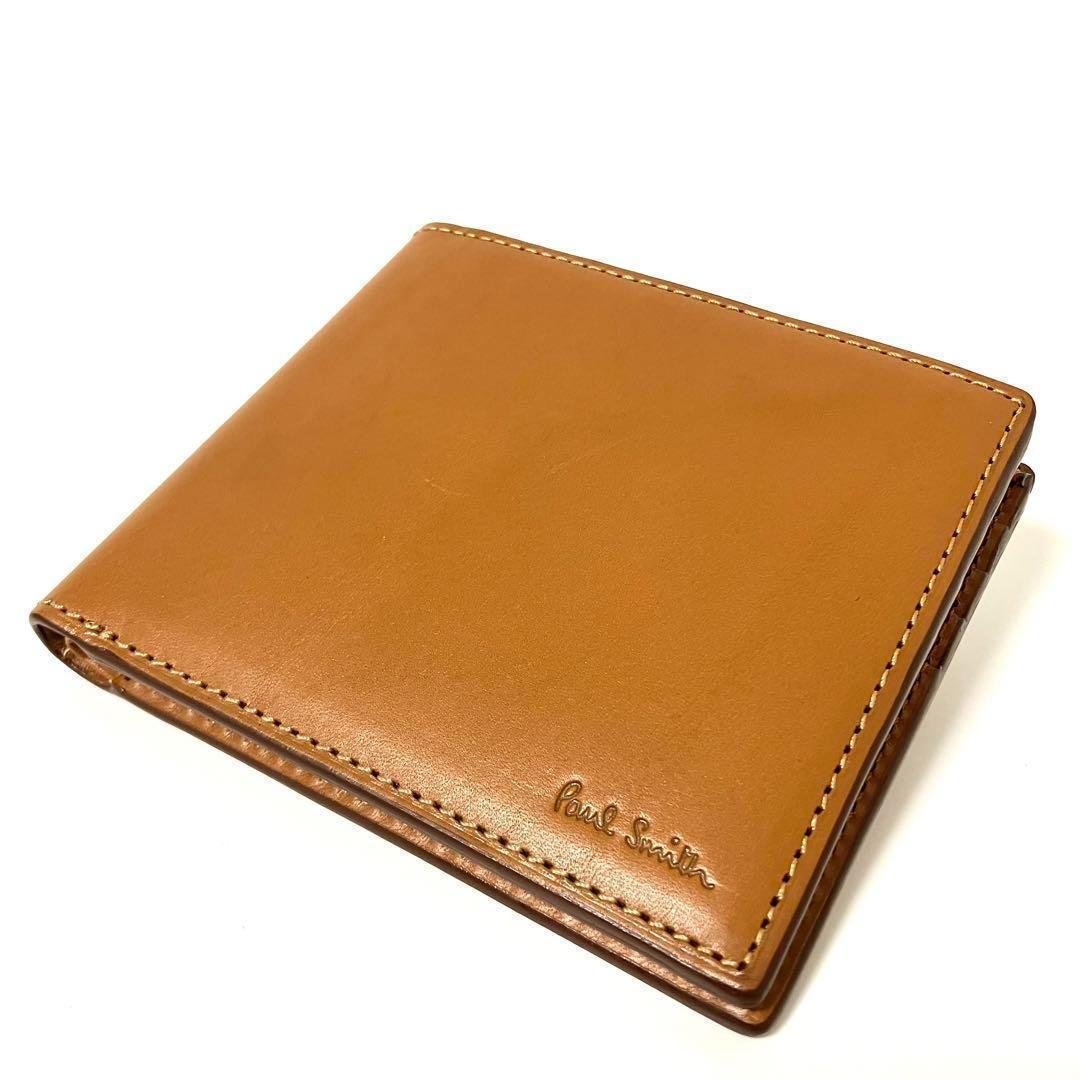 ポールスミス 財布 二つ折り財布 カード&札 キャメル Paul Smith