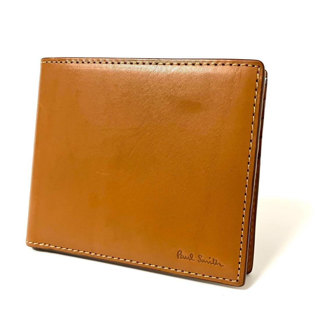 ポールスミス 財布 二つ折り財布 カード&札 キャメル Paul Smith