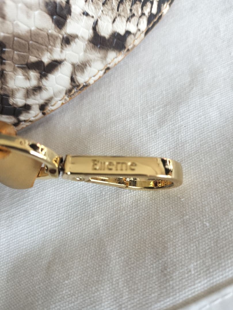 エレメeIlemeキャメル♡パイソン 2way バッグ