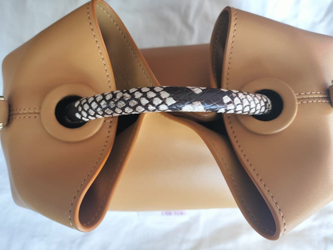 エレメeIlemeキャメル♡パイソン 2way バッグ