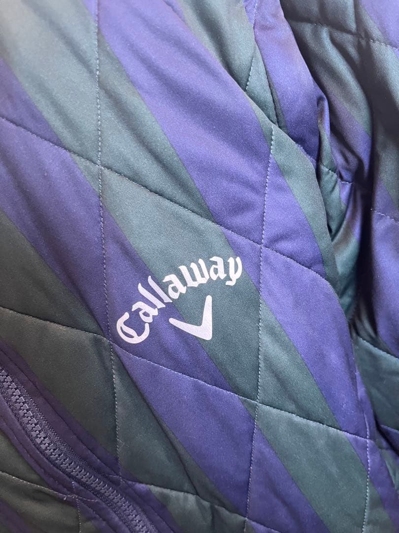 Callaway キルティングジャケット グリーン×ネイビー