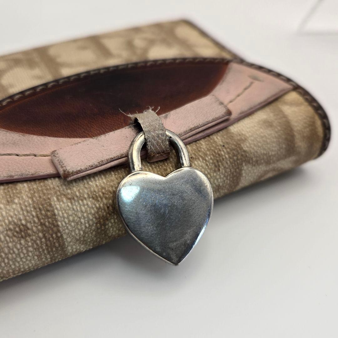 【美品】Dior 折り財布　トロッター　ハート　ロゴ金具　入手困難　レア　希少