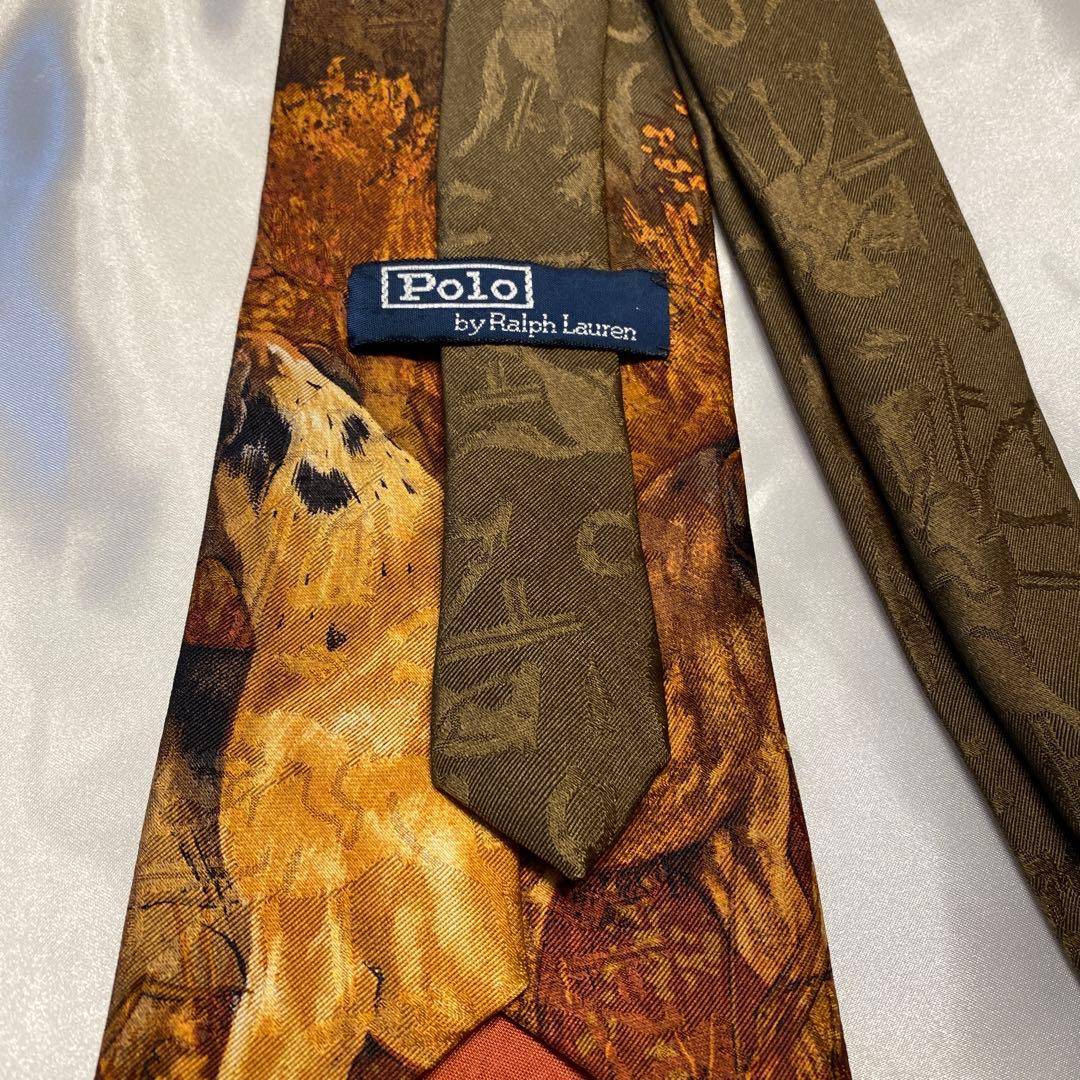 Polo by Ralph Lauren ラルフローレン　傑作　シルクネクタイ