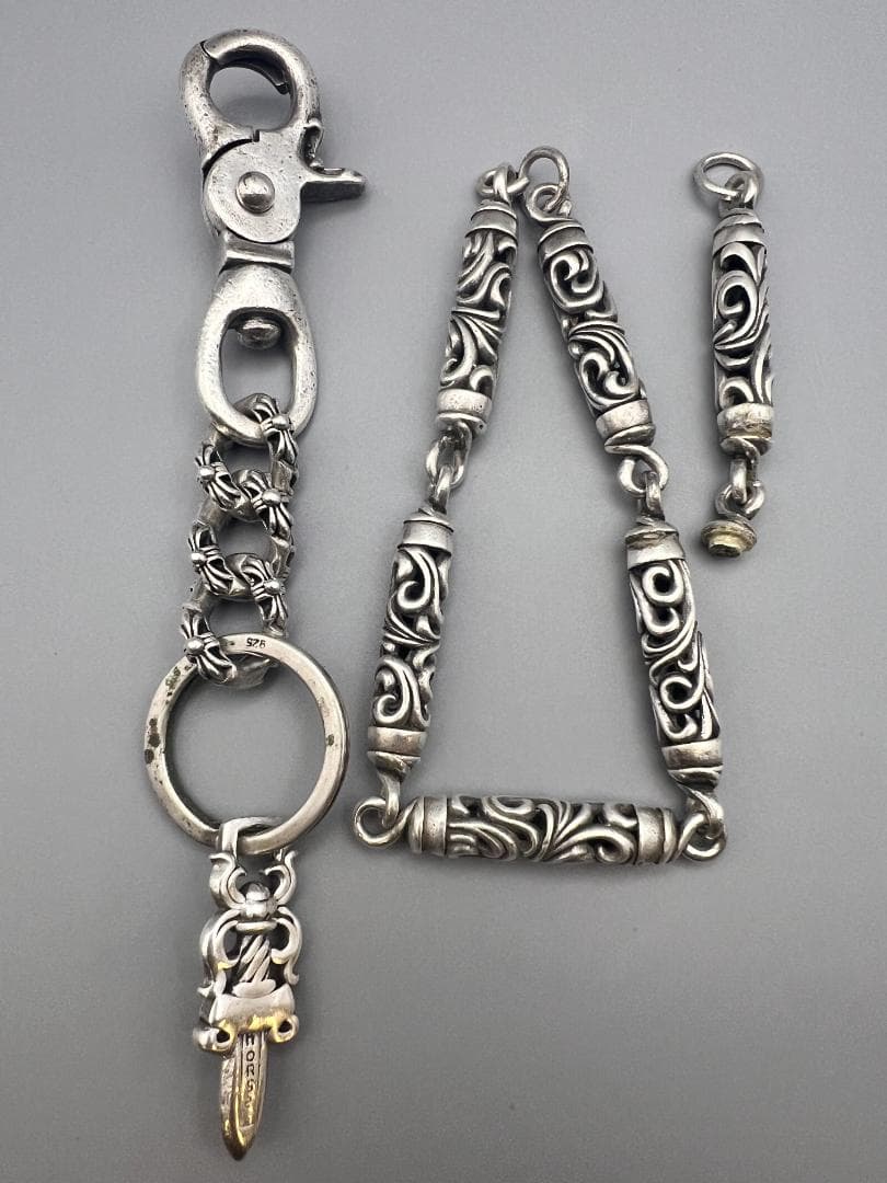 素早い対応させていただきます！　シルバー925 ローラーウォレットチェーン