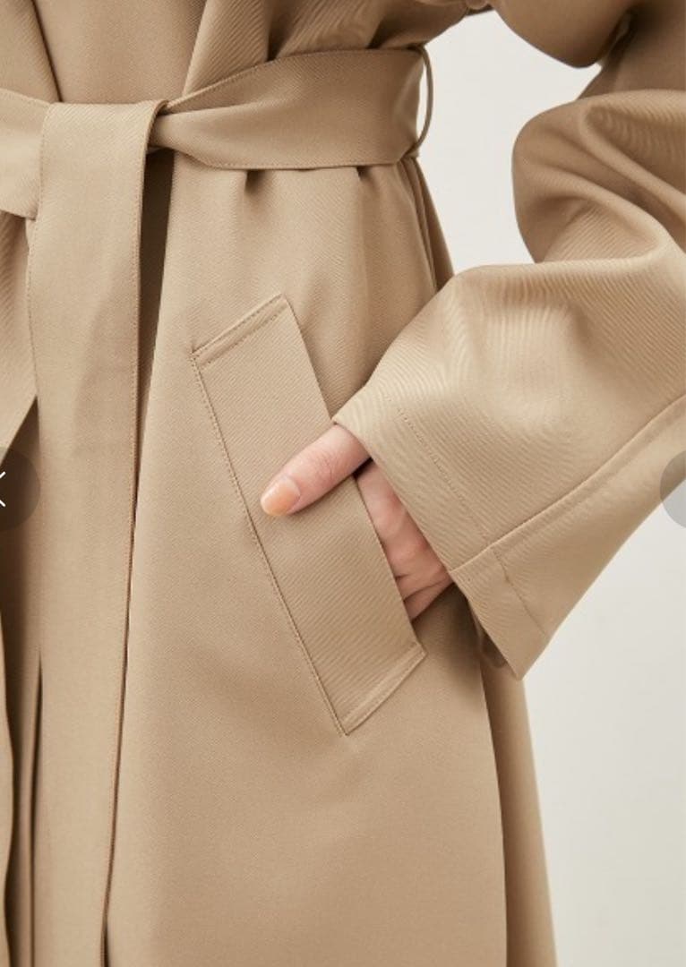 Mila Owen 共ベルト付肩章デザイントレンチコートベージュ 1サイズ